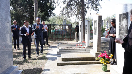 Göyçayda torpaqlarımızın azadlığı uğrunda canından keçən şəhidlərin məzarları ziyarət olunub