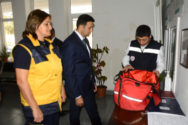 Rayon İcra Hakimiyyətinin başçısı Orxan Mürsəlov “Göyçay rayon Mərkəzi Xəstəxanası” publik hüquqi şəxsində  və Göyçay Təcili Təxirəsalınmaz Tibbi Yardım Stansiyasında olub