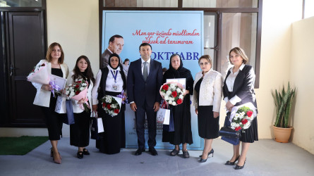 Göyçayda 5 oktyabr - Beynəlxalq Müəllimlər Günü şəhid Elnur Əliyevin evində qeyd olunub