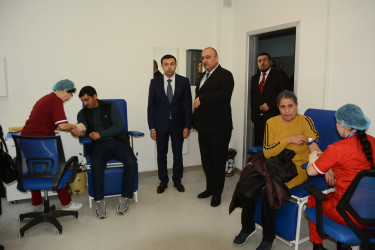 Rayon İcra Hakimiyyətinin başçısı Orxan Mürsəlov “Göyçay rayon Mərkəzi Xəstəxanası” publik hüquqi şəxsində  və Göyçay Təcili Təxirəsalınmaz Tibbi Yardım Stansiyasında olub