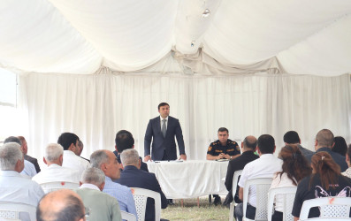 Göyçay Rayon İcra Hakimiyyətinin başçısı Orxan Mürsəlov Xəlitli kəndində səyyar qəbul keçirib