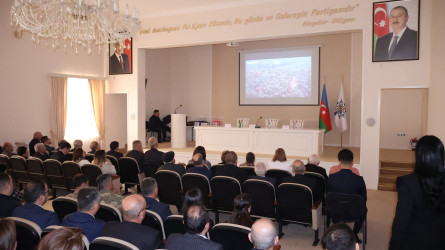 Göyçayda Yeni Azərbaycan Partiyası rayon təşkilatının yaradılmasının 33 illiyinə həsr olunmuş tədbir keçirilib