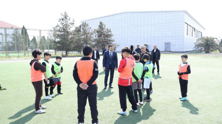 Rayon İcra Hakimiyyətinin başçısı Orxan Mürsəlov Göyçay Olimpiya İdman Kompleksində olub