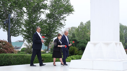Göyçay Rayon İcra Hakimiyyətinin başçısı Orxan Mürsəlov Çernobıl Atom Elektrik Stansiyasında baş vermiş qəzanın 40-cı ildönümü münasibətilə qəza iştirakçıları ilə görüşüb