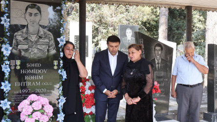 Göyçayda torpaqlarımızın azadlığı uğrunda canından keçən şəhidlərin məzarları ziyarət olunub