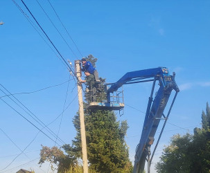 Göyçay rayonunun yaşayış məntəqələrində elektrik təsərrüfatı yenidən qurulur