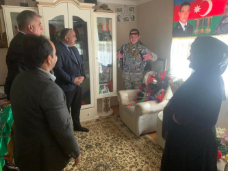 Göyçayda 44 günlük Vətən müharibəsi şəhidi İntiqam Şirəliyevin ailəsi ilə görüş keçirilib