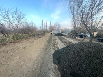 Göyçayda əkin sahələrinin suvarılmasının yaxşılaşdırılması məqsədilə arxların betonlanması işlərinə başlanılıb