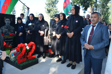 Göyçayda 44 günlük Vətən müharibəsi şəhidi Orxan Kərimlinin ad günü məzarı önündə qeyd olundu