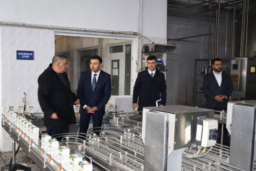 Rayon İcra Hakimiyyətinin başçısı Orxan Mürsəlov “Göyçay Süd” ASC-də olub