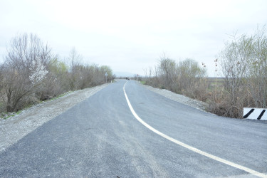 Göyçay rayonun Cırqurd kəndinin mərkəzi yolu əsaslı təmir olunub