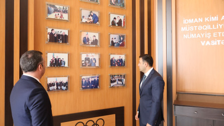 Rayon İcra Hakimiyyətinin başçısı Orxan Mürsəlov Göyçay Olimpiya İdman Kompleksində olub