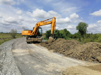 Rayonun Cırqurd kəndində sel sularının yaratdğı təhlükə aradan qaldırılıb