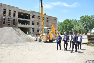Göyçay rayonunda təhsil müəssisələrində aparılan tikinti və təmir işlərinə baxış keçirilib