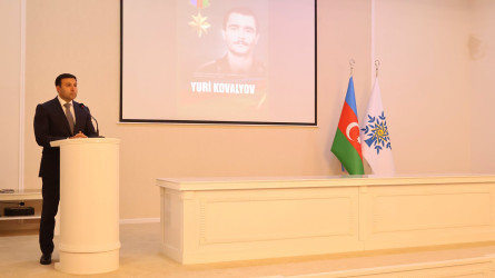 Göyçayda Azərbaycanın Milli Qəhrəmanı Yuri Kovalyovun xatirəsinə həsr edilmiş tədbir keçirilib
