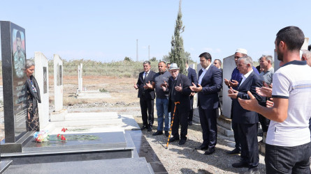 Göyçayda torpaqlarımızın azadlığı uğrunda canından keçən şəhidlərin məzarları ziyarət olunub