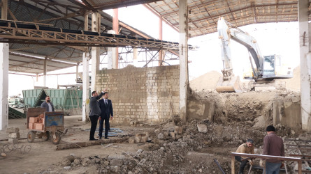 Göyçay Rayon İcra Hakimiyyətinin başçısı Orxan Mürsəlov “Kərpic-San LTD” müəssisəsində olub