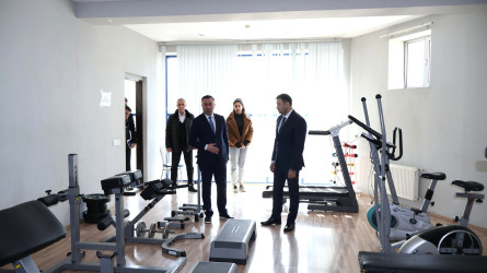 Rayon İcra Hakimiyyətinin başçısı Orxan Mürsəlov Göyçay Olimpiya İdman Kompleksində olub