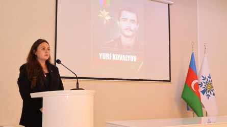 Göyçayda Azərbaycanın Milli Qəhrəmanı Yuri Kovalyovun xatirəsinə həsr edilmiş tədbir keçirilib