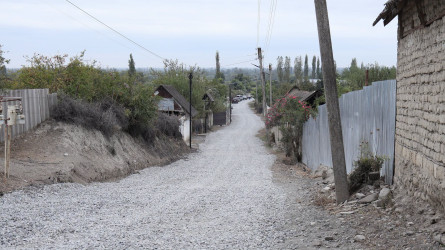 Bığır kənd yolunda təmir və işıqlandırma işləri aparılıb