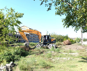 Göyçay şəhərində Heydər Əliyev prospektinin qərb hissəsinin abadlaşdırılması işlərinə başlanılıb