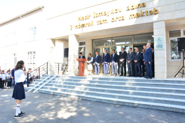 Göyçay rayon Bığır kənd tam orta məktəbin yeni tikilmiş binasının açılış mərasimi keçirilib