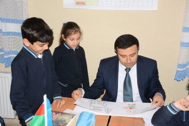 Rayon İcra Hakimiyyətinin başçısı Orxan Mürsəlov Kürdşaban kənd məktəbində müəllim və şagirdlərlə görüşüb