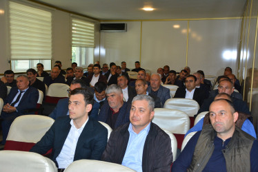 Göyçay rayonunda bitki mənşəli məhsulların ilkin istehsalçıları ilə qida təhlükəsizliyi qeydiyyatı mövzusunda görüş keçirilmişdir