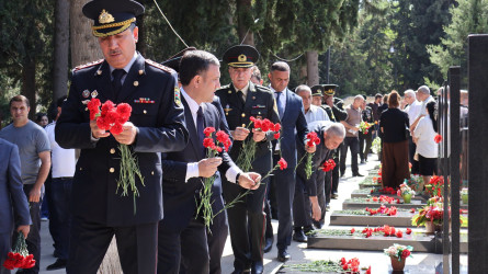 Anım Günü ilə əlaqədar Göyçay Şəhidlər Xiyabanı ziyarət olunub