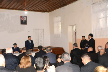 Rayon İcra Hakimiyyətinin başçısı Orxan Mürsəlov Çərəcə kənd sakinləri ilə səyyar qəbul keçirib