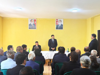 Göyçay Rayon İcra Hakimiyyətinin başçısı Orxan Mürsəlov Cəyirli kənd sakinləri ilə səyyar qəbul keçirib