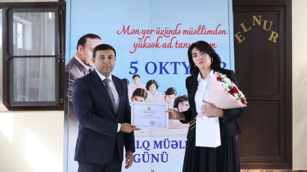 Göyçayda 5 oktyabr - Beynəlxalq Müəllimlər Günü şəhid Elnur Əliyevin evində qeyd olunub
