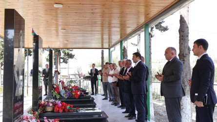 Göyçayda torpaqlarımızın azadlığı uğrunda canından keçən şəhidlərin məzarları ziyarət olunub