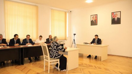 Göyçay Rayon İcra Hakimiyyətinin başçısı Orxan Mürsəlov rayonun idarə, müəssisə və təşkilat rəhbərlərinin iştirakı ilə növbəti vətəndaş qəbulu keçirib