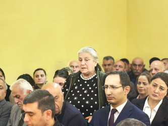Göyçay Rayon İcra Hakimiyyətinin başçısı Orxan Mürsəlov Cəyirli kənd sakinləri ilə səyyar qəbul keçirib