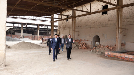 Göyçay Rayon İcra Hakimiyyətinin başçısı Orxan Mürsəlov “Kərpic-San LTD” müəssisəsində olub