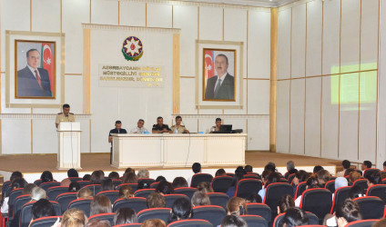 Göyçayda ümumtəhsil məktəblərinin 2, 5 və 6-cı sinif rəhbərləri ilə mülki müdafiə sahəsində tədbir keçirilib