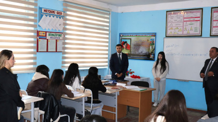 Rayon İcra Hakimiyyətinin başçısı Orxan Mürsəlov Göyçay Dövlət İdarəetmə və Texnologiya Kollecində olub