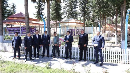 Rayon İcra Hakimiyyətinin başçısı Orxan Mürsəlov Əli Kərim adına şəhər parkına və Göyçay şəhər stadionuna baxış keçirib.