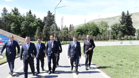 Rayon İcra Hakimiyyətinin başçısı Orxan Mürsəlov Əli Kərim adına şəhər parkına və Göyçay şəhər stadionuna baxış keçirib.