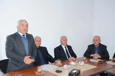 Göyçay Rayon İcra Hakimiyyətinin başçısı Orxan Mürsəlov rayon ağsaqqalları ilə görüşüb