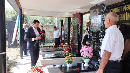 Göyçayda torpaqlarımızın azadlığı uğrunda canından keçən şəhidlərin məzarları ziyarət olunub