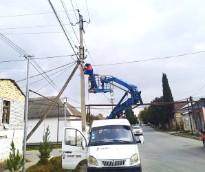 Göyçay rayonunun yaşayış məntəqələrində elektrik təsərrüfatı yenidən qurulur