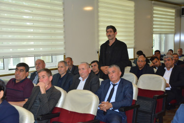 Göyçay rayonunda bitki mənşəli məhsulların ilkin istehsalçıları ilə qida təhlükəsizliyi qeydiyyatı mövzusunda görüş keçirilmişdir