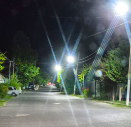 Göyçay şəhərində Nizami və Füzuli küçələrinin işıqlandırılması təmin edilib