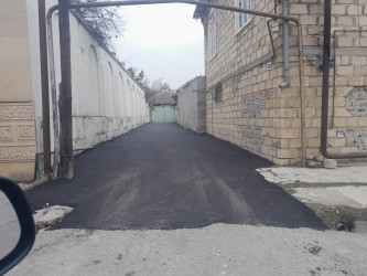 Göyçay şəhərinin küçələrinə yeni asfalt örtüyünün vurulması işləri davam etdirilir