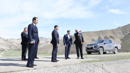 Göyçay Rayon İcra Hakimiyyətinin başçısı Orxan Mürsəlov sel və daşqın təhlükəsinin qarşısının alınması məqsədilə qabaqlayıcı tədbirlər görülən işlərə baxış keçirib