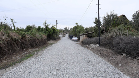 Bığır kənd yolunda təmir və işıqlandırma işləri aparılıb