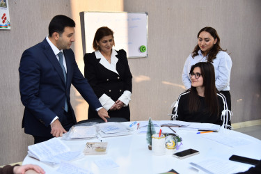 Rayon İcra Hakimiyyətinin başçısı Orxan Mürsəlov Göyçay Gənclər Evinin kollektivi və fəaliyyəti ilə tanış olub