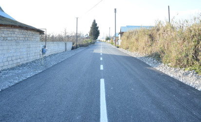 Göyçay rayonunda 9 kəndin yolu əsaslı şəkildə yenidən qurulub